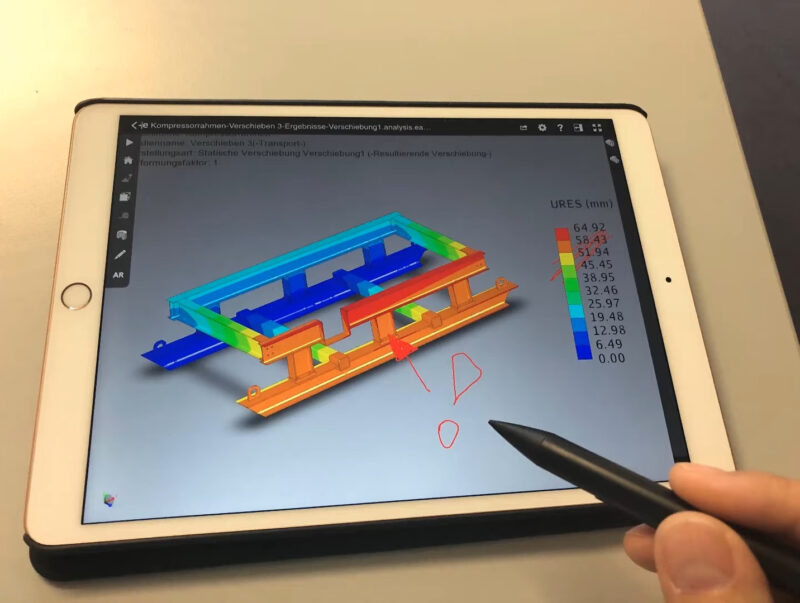 Simulation of a steel frame